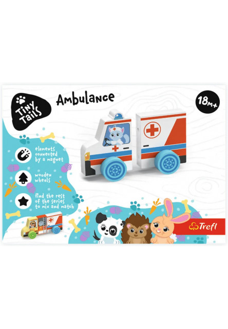 Trefl Magnetické vozidlo - Sanitka - 2 prvky
