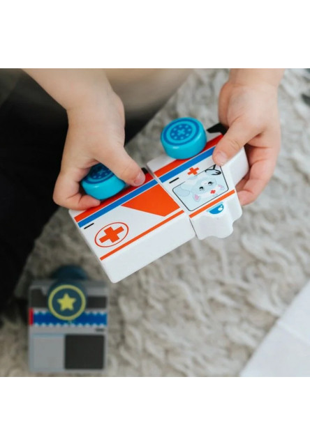 Trefl Magnetické vozidlo - Sanitka - 2 prvky
