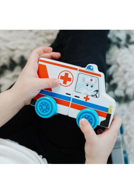 Trefl Magnetické vozidlo - Sanitka - 2 prvky