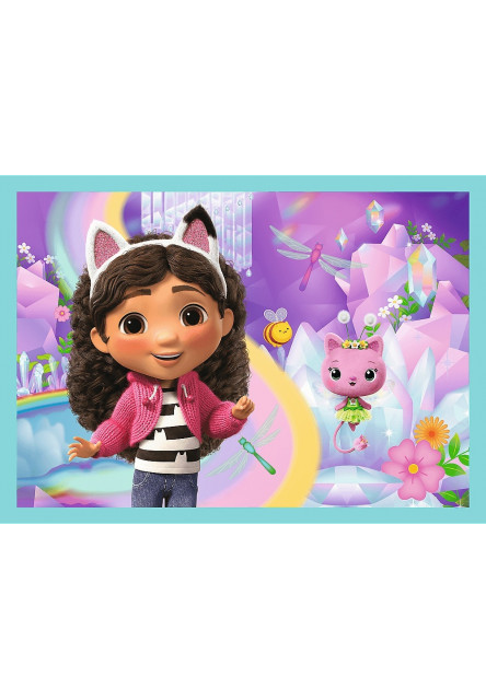Trefl Puzzle 4v1 Gabby's Dollhouse - Gabbyino veľké dobrodružstvo
