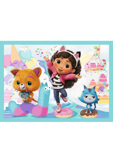 Trefl Puzzle 4v1 Gabby's Dollhouse - Gabbyino veľké dobrodružstvo