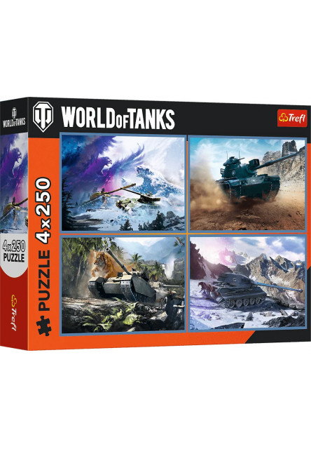 Trefl Puzzle 4x250 - World of tanks