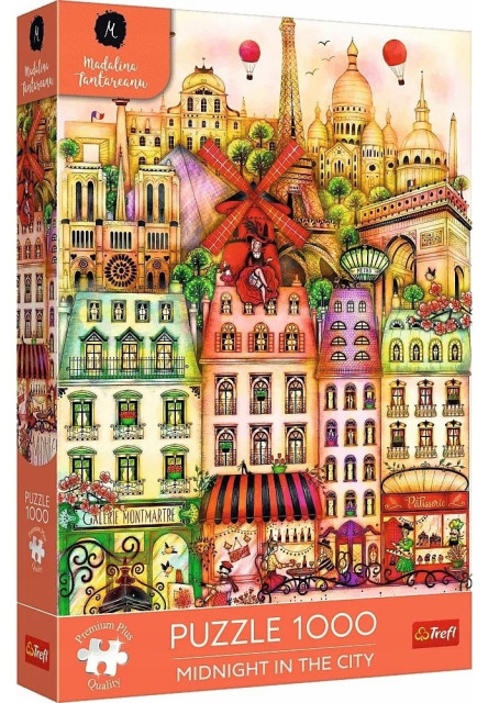 Trefl Puzzle 1000 Premium Plus - Polnoc v Paríži / Madalina Tantareanu