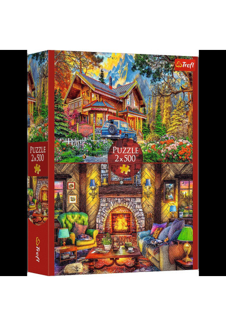 Trefl Puzzle 2x500 - Výlet do hôr
