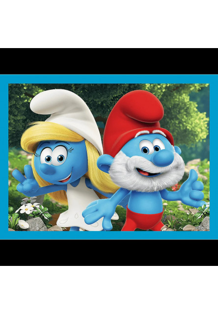 Trefl Puzzle + pexeso 2v1 Šmolkovia sa bavia