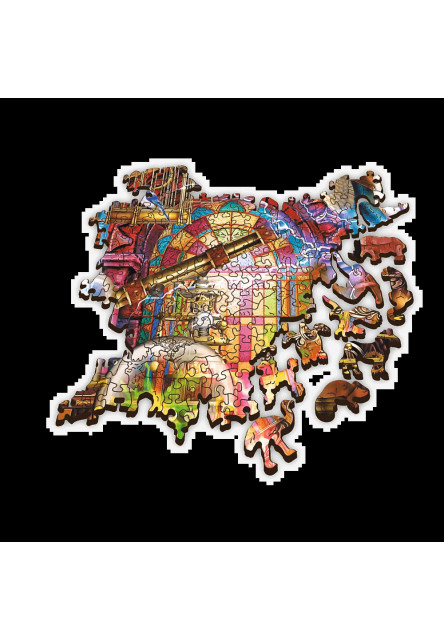 Trefl Drevené puzzle 1000 - Magická komnata