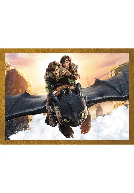 Trefl Puzzle  4v1 Dračie dni / Ako vycvičiť draka