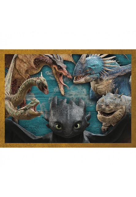 Trefl Puzzle  4v1 Dračie dni / Ako vycvičiť draka