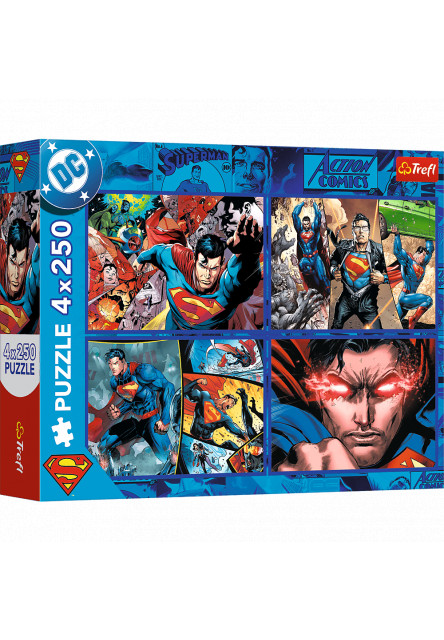 Trefl Puzzle 4x250 Supermanova odvaha