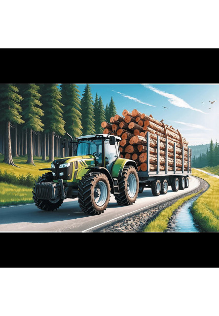 Trefl Puzzle 100 Lesný traktor
