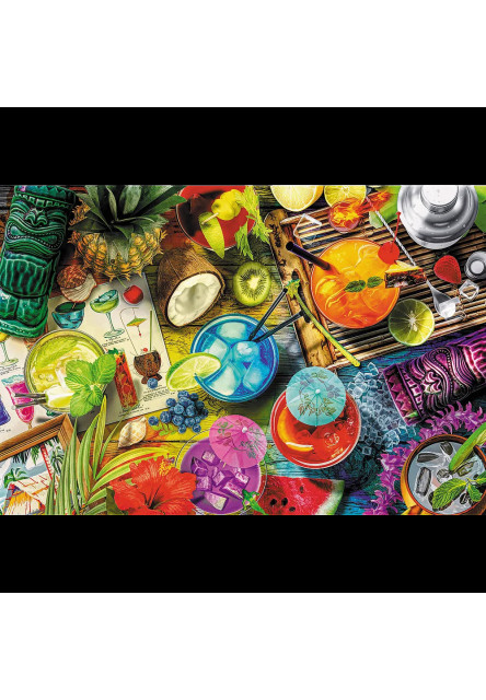 Trefl Drevené puzzle 501 - Farebné koktaily