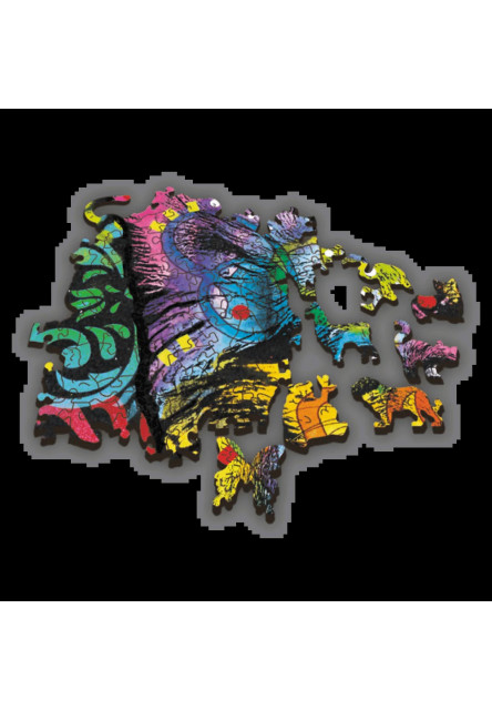 Trefl Drevené puzzle 501 - Farebné šteniatko