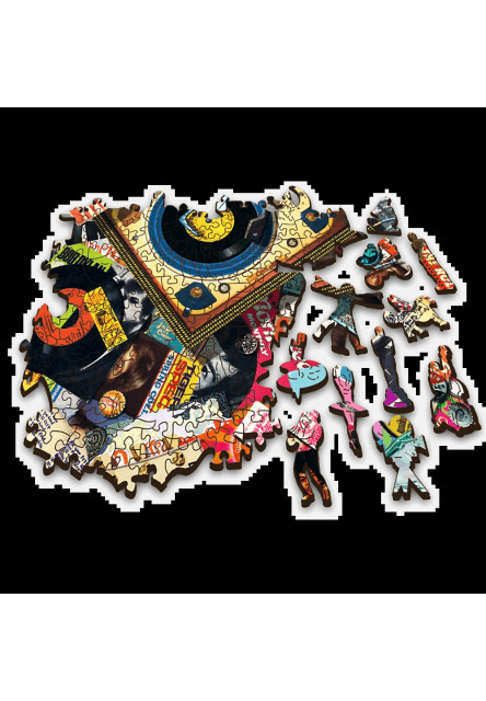 Trefl Drevené puzzle 501 - Vo svete hudby