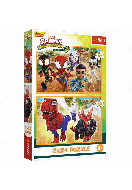 Trefl Puzzle 2x24 Spidey a dinosaury
