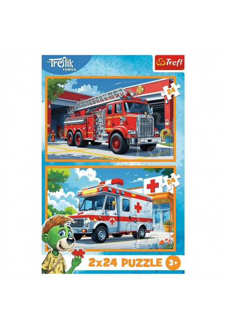 Trefl Puzzle 2x24 Hranie s Treflikmi