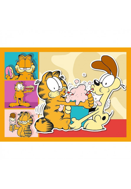 Trefl Puzzle 4v1 Garfield zbožňuje lasagne