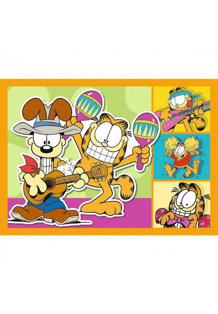 Trefl Puzzle 4v1 Garfield zbožňuje lasagne