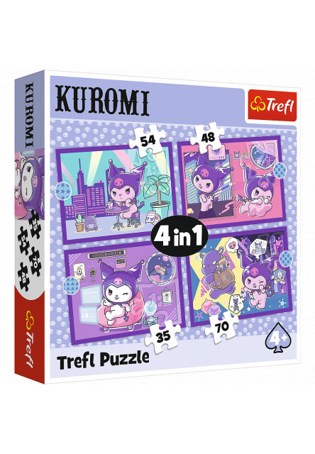 Trefl Puzzle 4v1 Deň s Kuromi / Hello Kitty