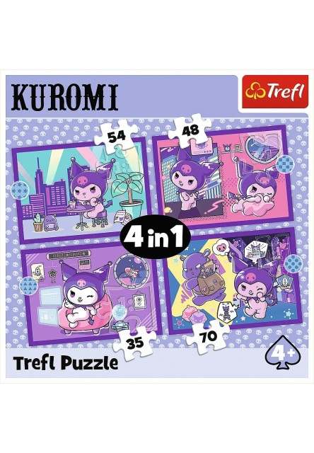 Trefl Puzzle 4v1 Deň s Kuromi / Hello Kitty