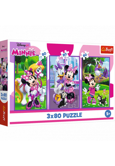 Trefl Puzzle 3x80 Minnie a priatelia