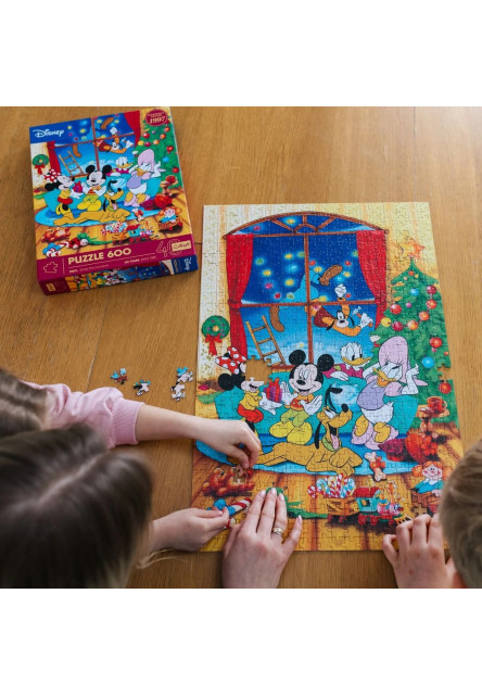 Trefl Puzzle 600 Výročné - Mickey Mouse a priatelia / Vianoce