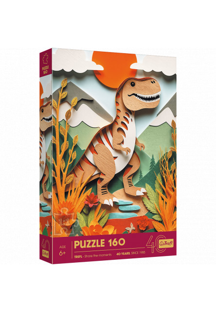 Trefl Puzzle 160 Výročné - Paper Art:  Dinosaurus