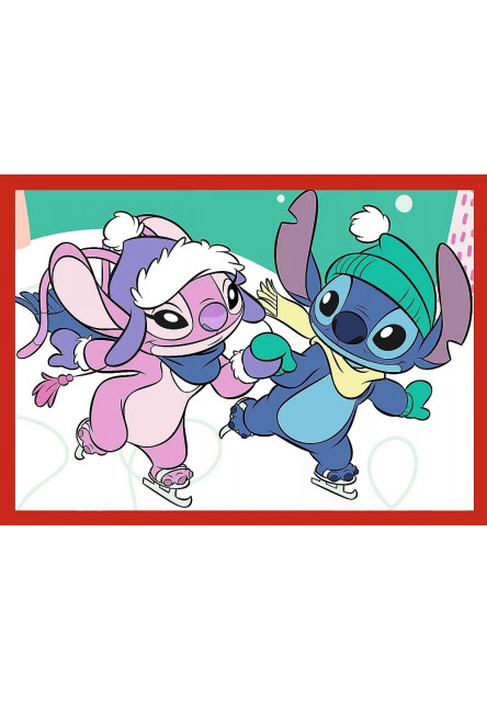 Trefl Puzzle 4v1 Stitch Xmas