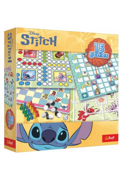 Trefl Stitch Sada 15 spoločenských hier