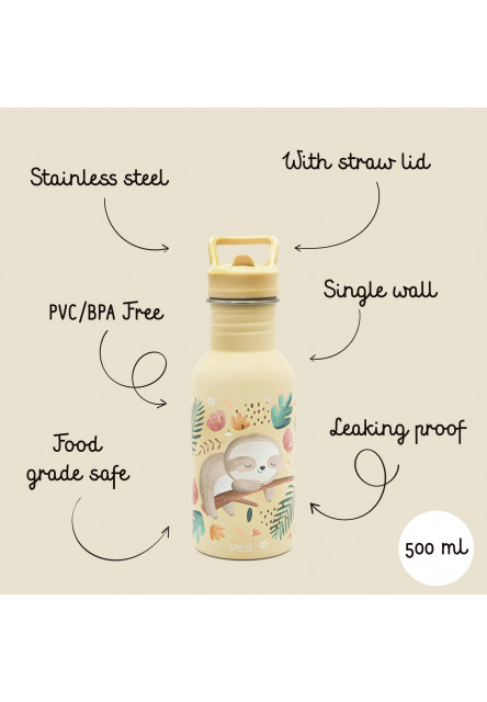 Nerezová fľaša  - 500ml - sloth