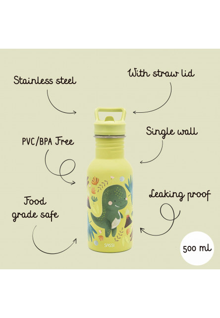 Nerezová fľaša  - 500ml - dinosaur