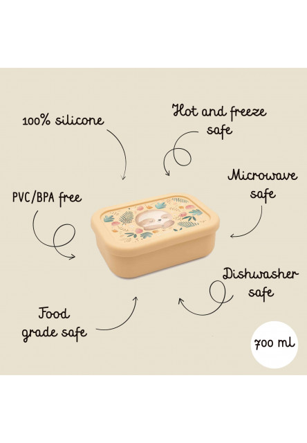 Silikónový desiatový box  - sloth