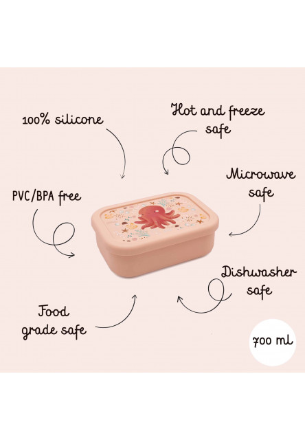 Silikónový desiatový box  - octopus