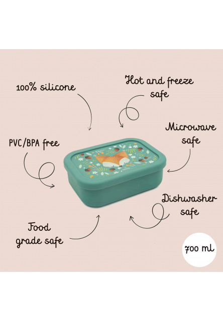 Silikónový desiatový box  - fox