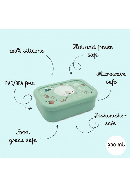 Silikónový desiatový box  - bear