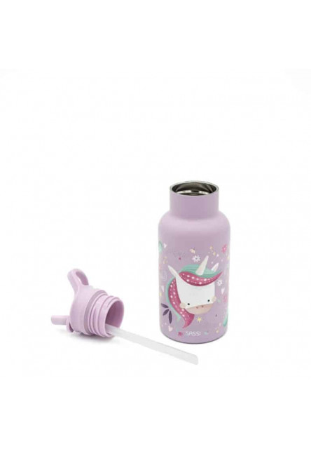 Termofľaša so slamkou  - sparkly the unicorn - 350ml