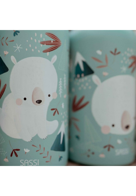 Termofľaša so slamkou  - munchy the bear - 350ml