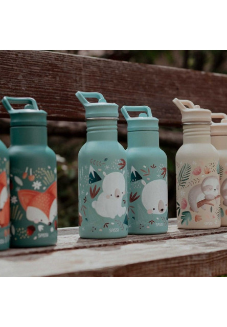 Termofľaša so slamkou  - munchy the bear - 350ml