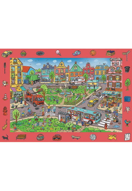 Trefl Puzzle s hľadaním obrázkov Spy Guy: Mesto 100 dielikov