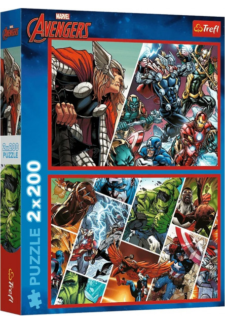 Trefl Puzzle Marvel 2 x 200 dielikov Obrancovia sveta