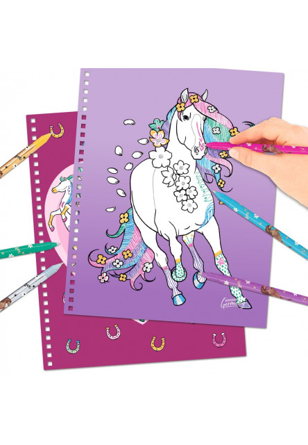 Kreatívny zošit s glitrovými perami