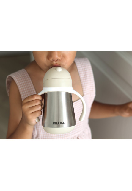 Hrnek termoizolační s brčkem nerez 250ml Clay Earth