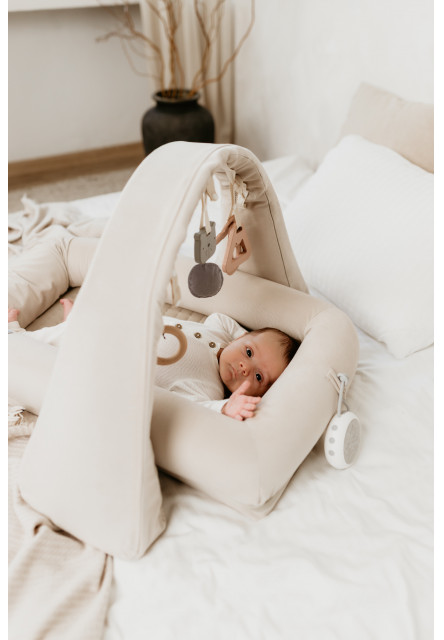 Nastavitelná hrazdička pro miminko s hračkami Sleepee Grey