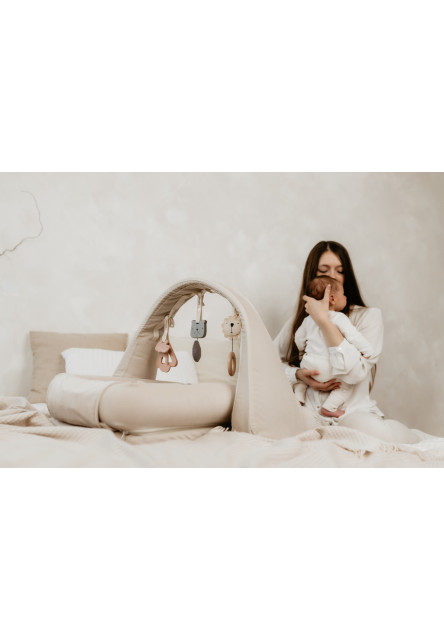 Nastavitelná hrazdička pro miminko s hračkami Sleepee Pink