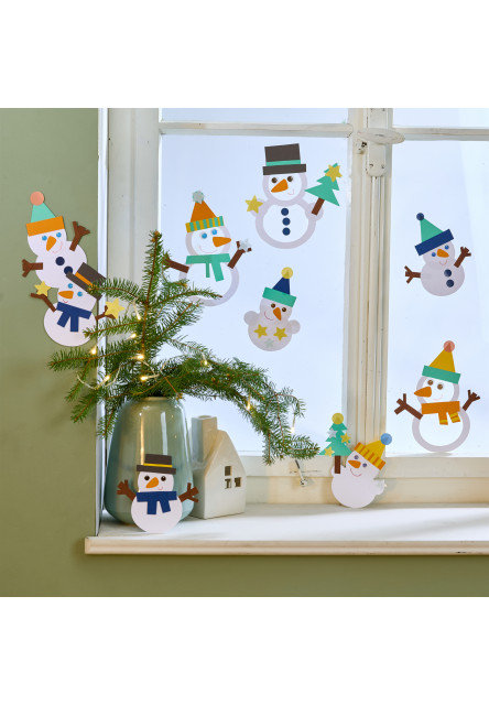 Kreatívna sada Okenný obrázok Snehuliak