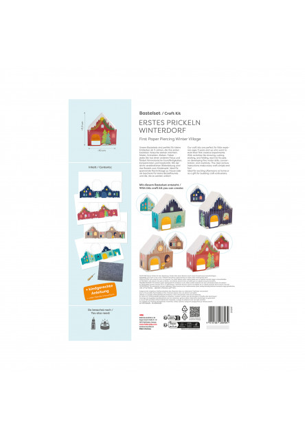 Kreatívna sada Prvé prepichovanie papiera zimná dedinka