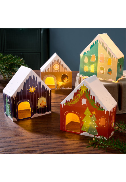 Kreatívna sada Prvé prepichovanie papiera zimná dedinka