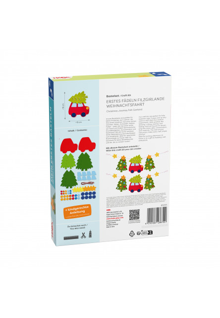 Kreatívna sada Prvé navliekanie plstená girlanda Vianočná cesta