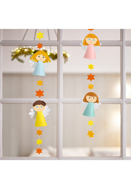 Kreatívna sada Plstená girlanda Anjel