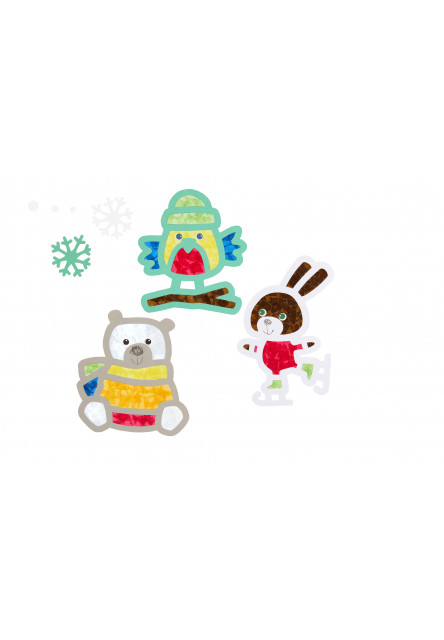 Kreatívna sada Prvé nalepovanie zvieratká v snehu