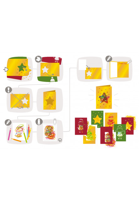 Kreatívna sada Prvé čmáracie kartičky Vianočná pošta